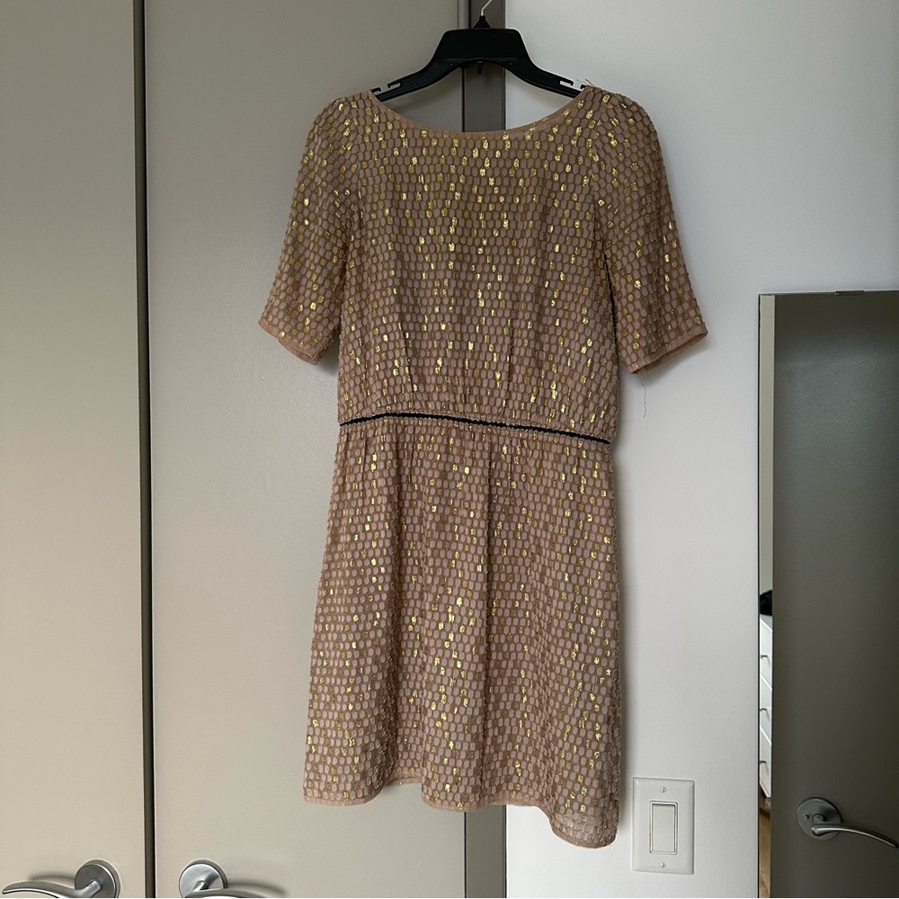 Broadway & Broome (Madewell) gold and beige dress - size 4